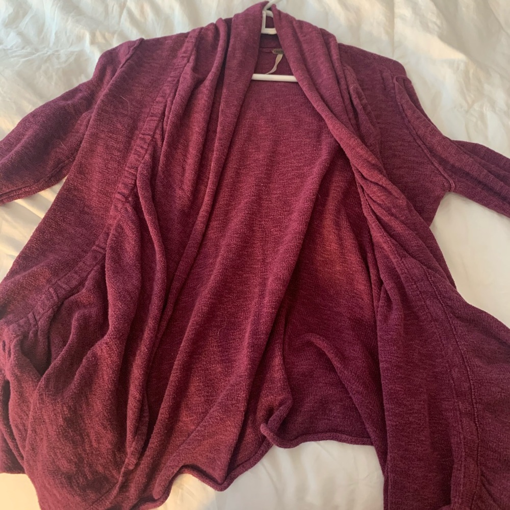 Free People Dark Purple Cardigan